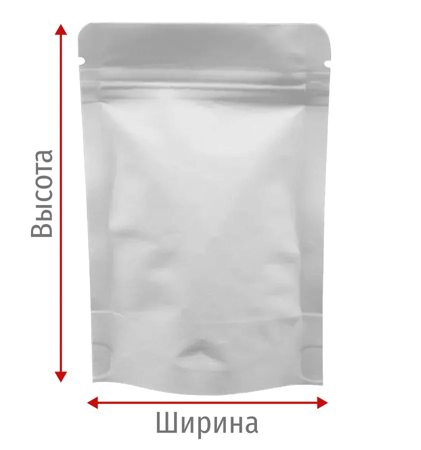 Схема размеров zip-lock пакета